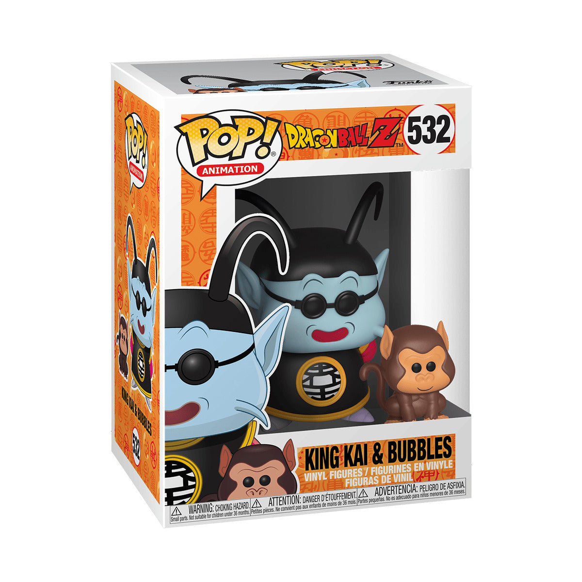 Funko Pop! Dragon Ball Z : King Kai & Bubbles 532 + Pop Protector