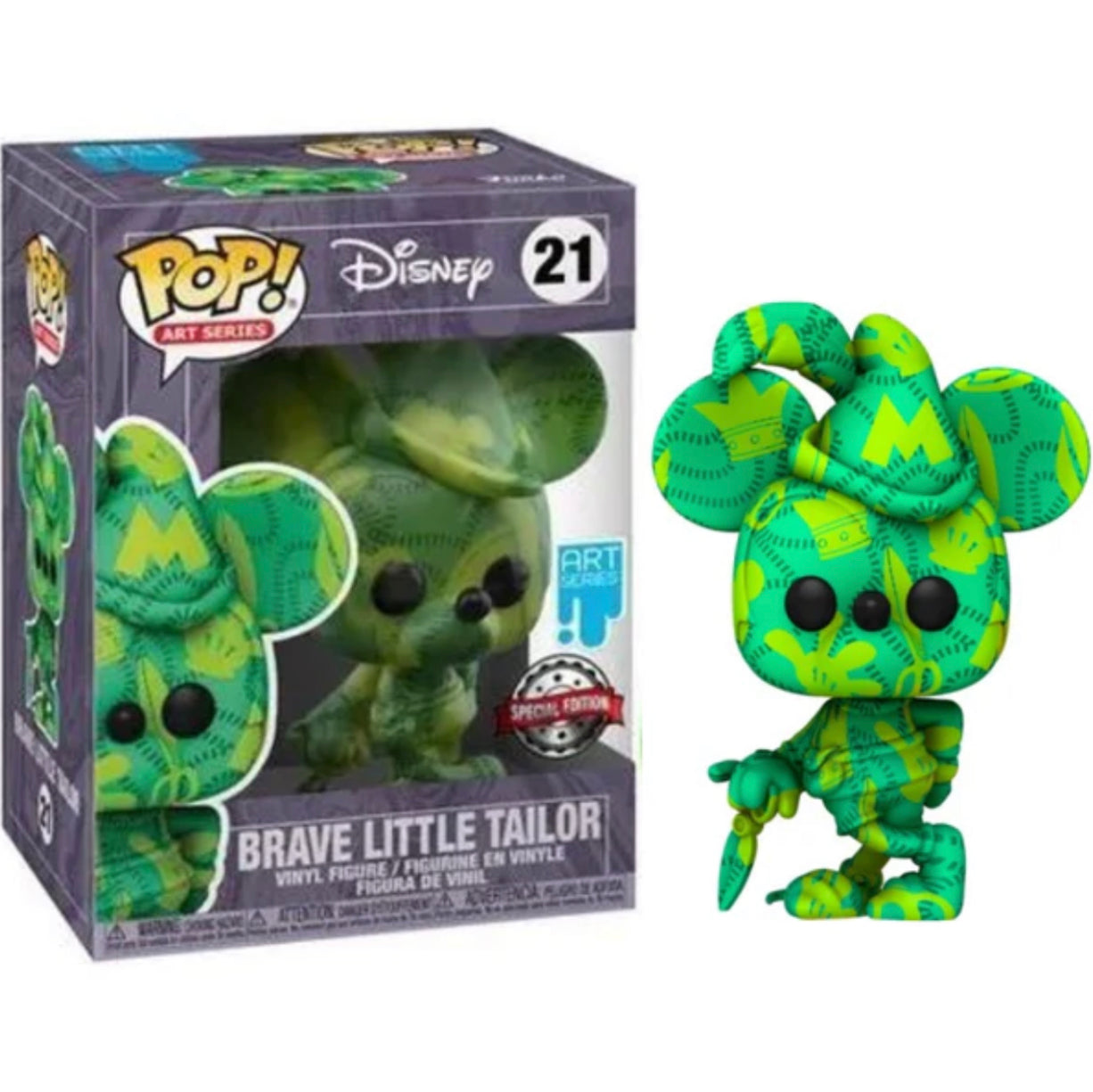 Funko Pop! Disney Mickey Mouse Brave Little Tailor 21 Special Edition Art Series + Free Protector