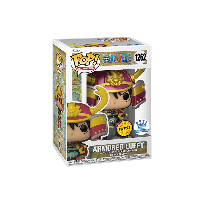 Funko Pop! One Piece Armored Luffy CHASE Funko Shop Exclusive 1262 + Free Protector