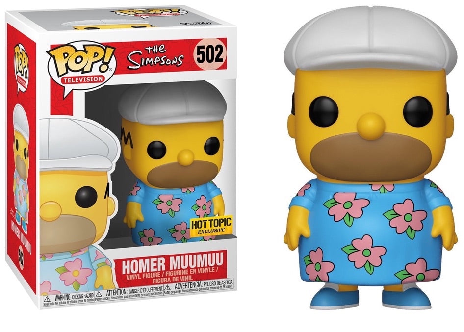 Funko Pop! The Simpsons Homer Muumuu 502 Hot Topic Exclusive + Protector