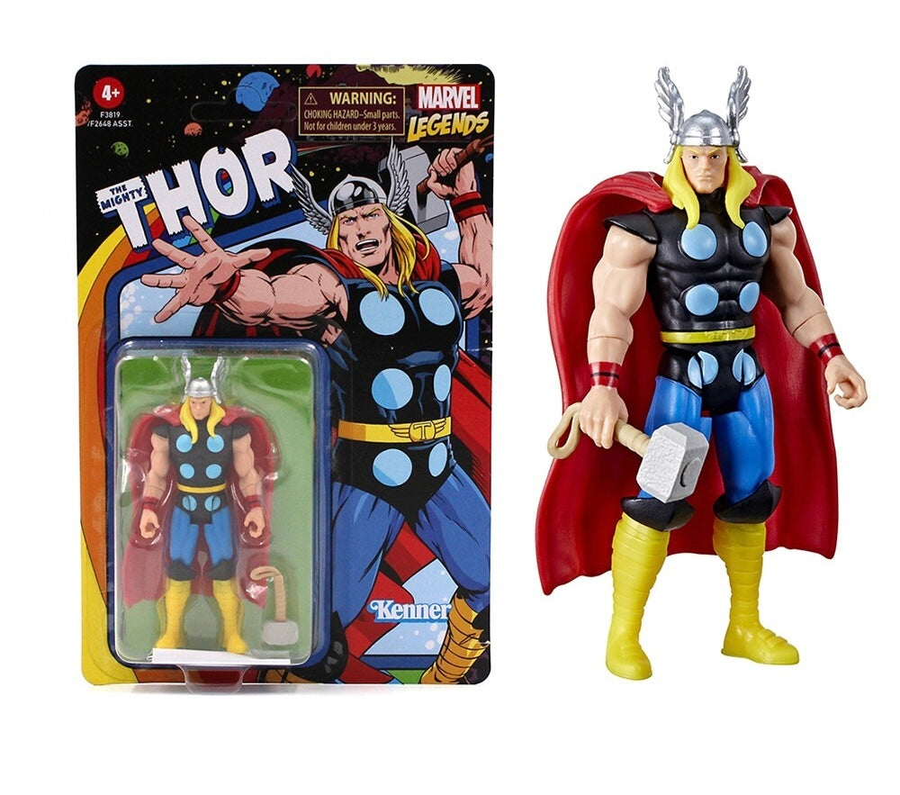 Hasbro Marvel Legends Kenner Retro 3.75" Avengers Thor Action Figure (BLEMISHED PACKAGING)