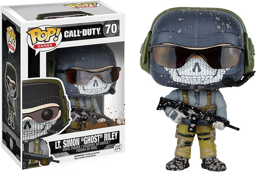 Funko Pop! Call of Duty : LT. Simon “Ghost” Riley 70 EB Exclusive (VAULTED) + Pop Protector