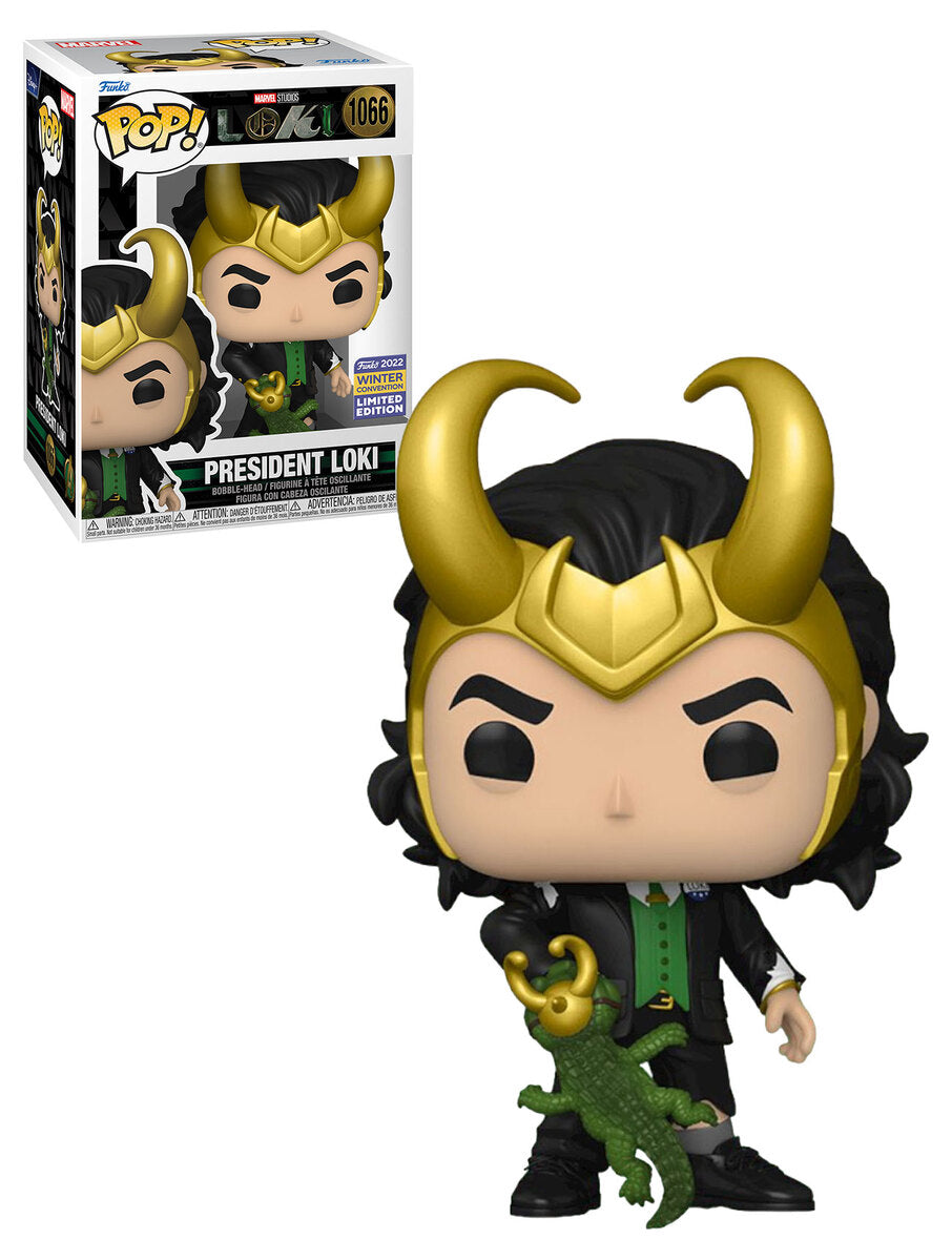 Funko POP! LOKI #1066 - President Loki Funko 2022 Winter Convention Exclusive + PROTECTOR!
