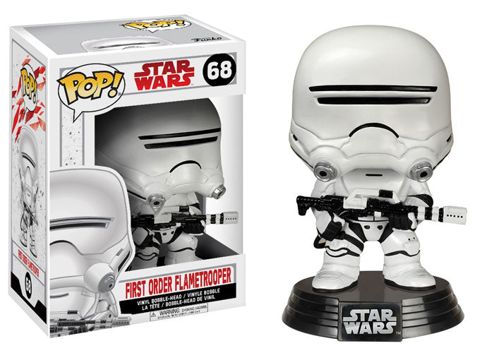 Funko PoP! Star Wars First Order Flametrooper (The Last Jedi) 68 + PoP Protector (VAULTED)