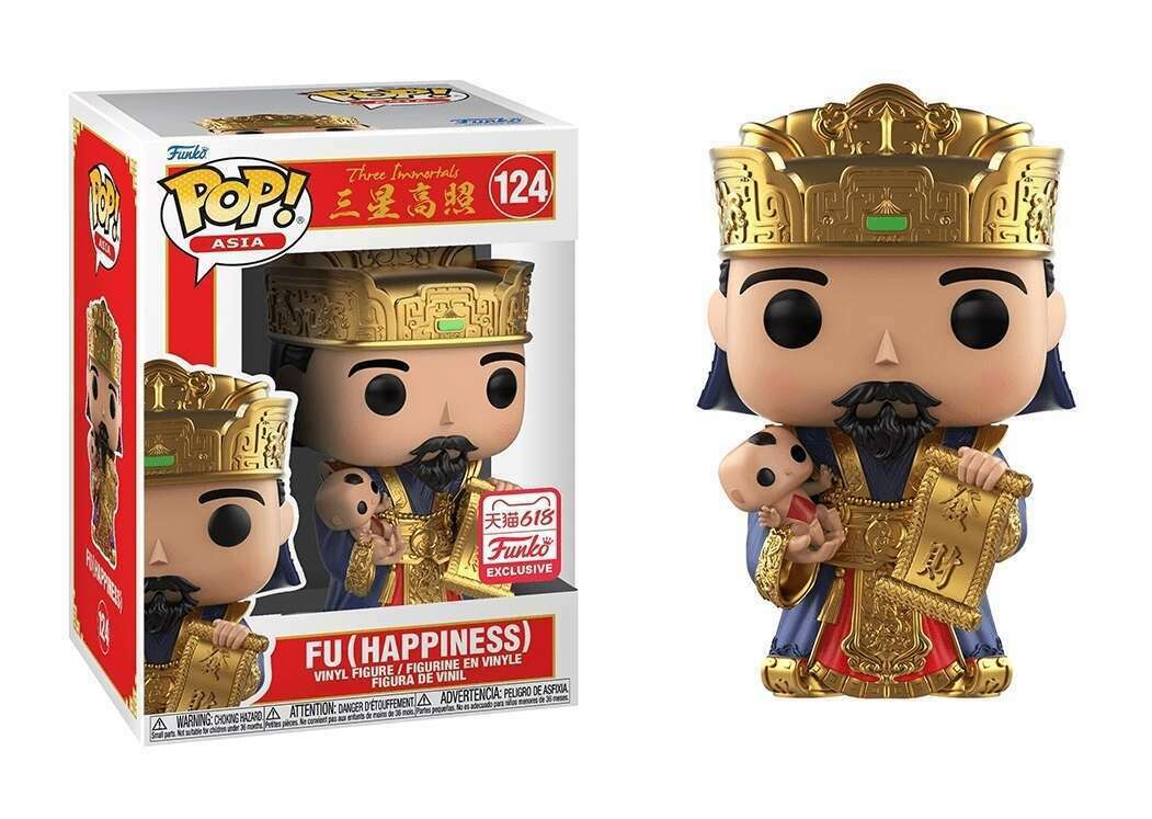 124 Funko POP #124 Fu (Happiness) Asia - Three Immortals 2021 Con + Protector