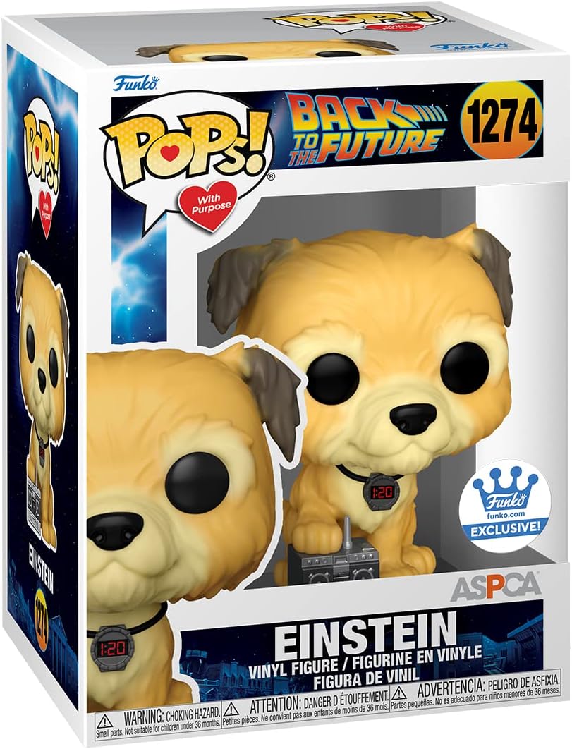 Funko Back to The Future Einstein The Dog (with Remote Control and Stopwatch) 1274 Exclusive + PoP Protector