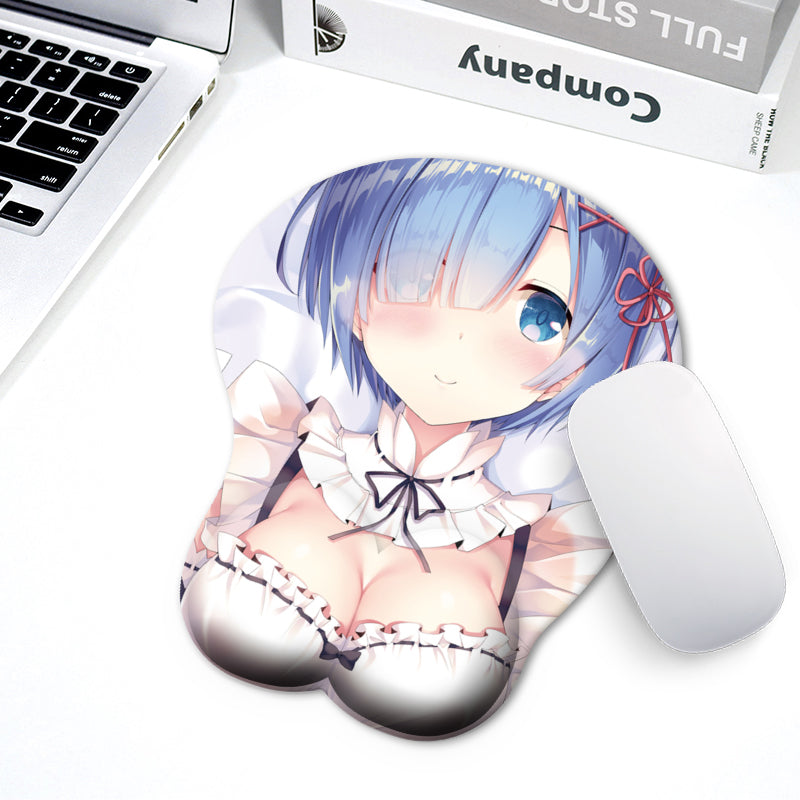 Big Size! Re: Zero Rem Anime 3D Oppai Mouse Pad Wrist Rest