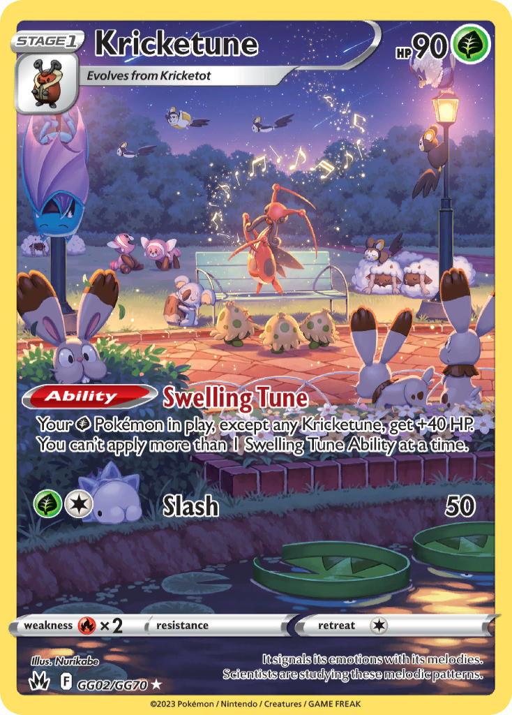 Pokemon TCG! Kricketune 2023 Crown Zenith #GG02/GG70 Trainer Gallery