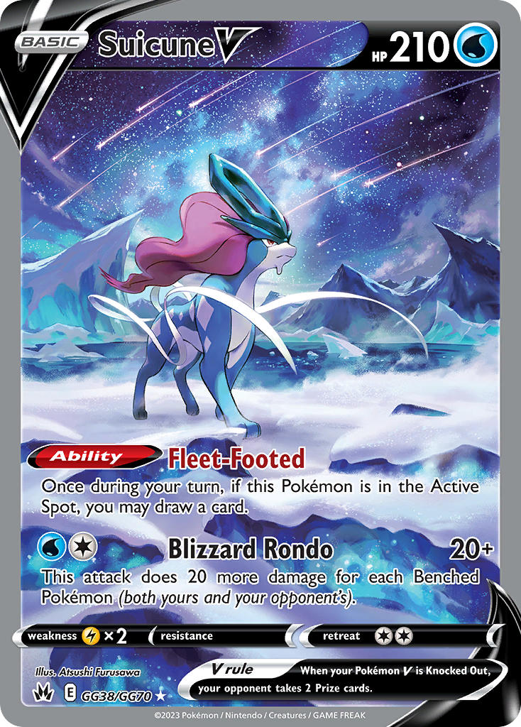 Pokemon TCG! Suicune V 2023 Crown Zenith #GG38/GG70 Trainer Gallery Near Mint