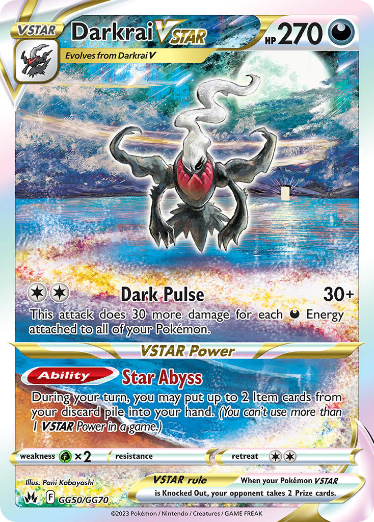 Pokemon TCG! Darkrai VSTAR 2023 Crown Zenith #GG50/GG70 Trainer Gallery