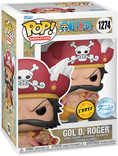 Funko PoP! 1274 One Piece Gol D. Roger with hat (Chase) Special Edition Sticker + PoP Protector