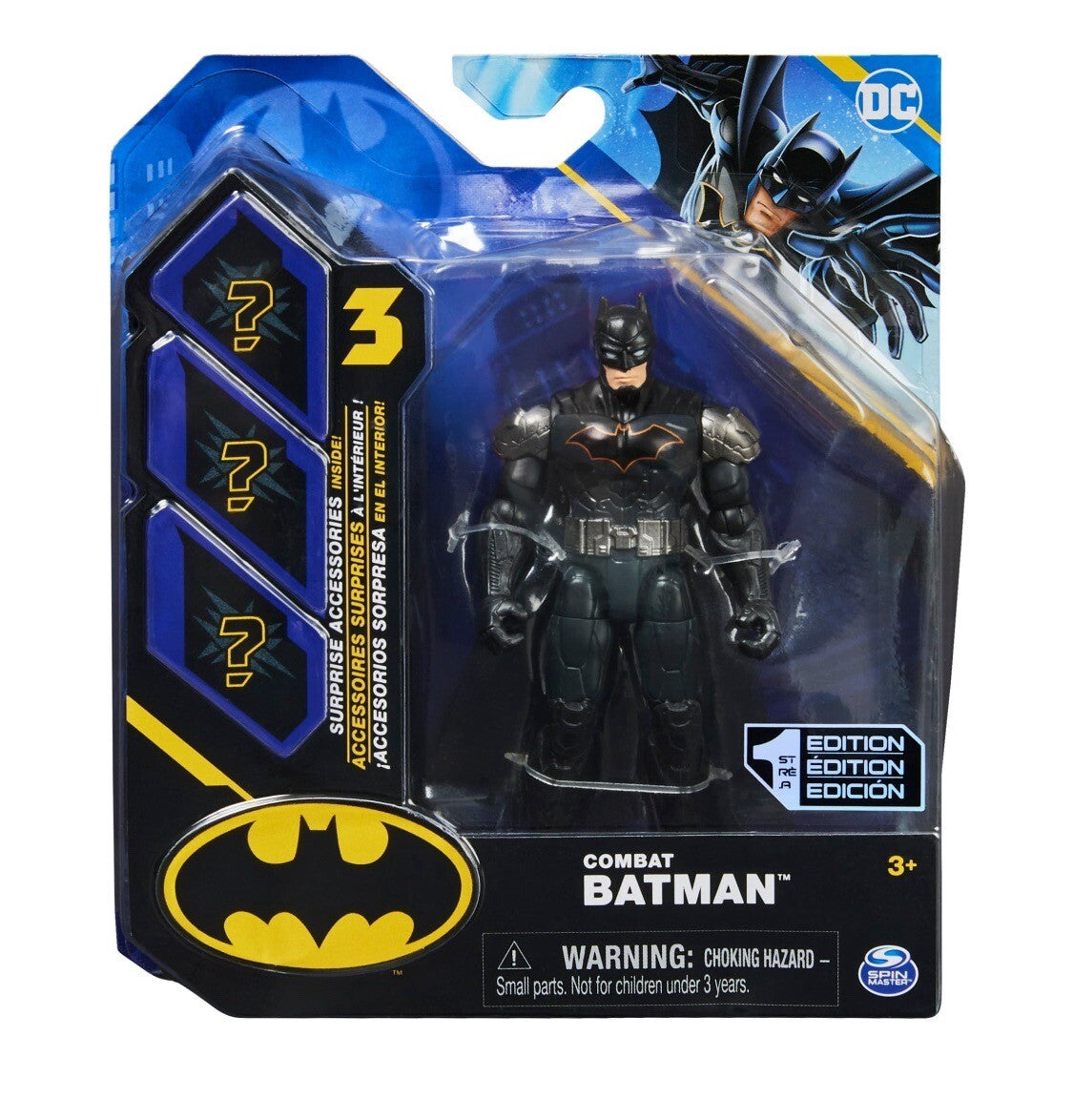 Spin Master - DC Batman - 1st Edition Combat Batman 4” Action Figure (Box Blemishes)