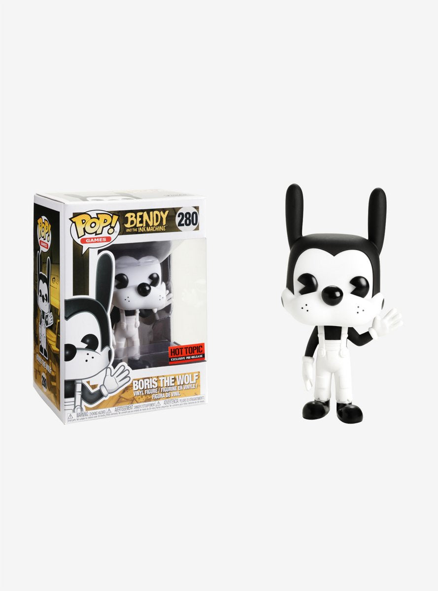 Funko POP! Games: Bendy and the Ink Machine #280 - Boris the Wolf Hot Topic Pre-Release Exclusive (box ware) + Protector