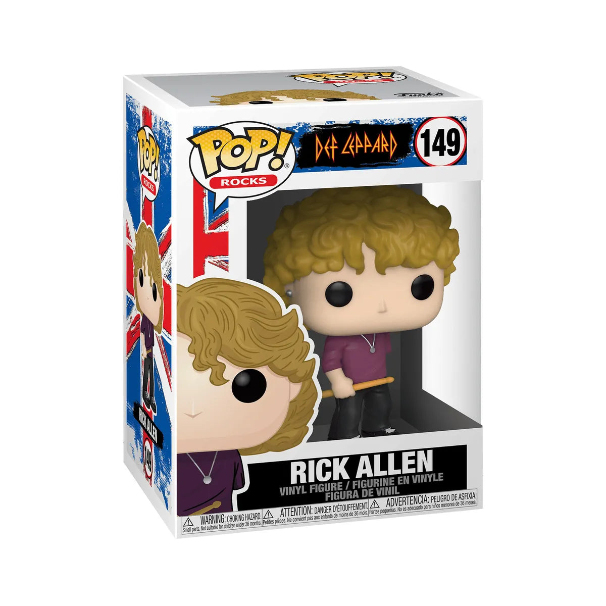 Funko POP! Rocks: Def Leppard Rick Allen #149 (VAULTED) + Protector