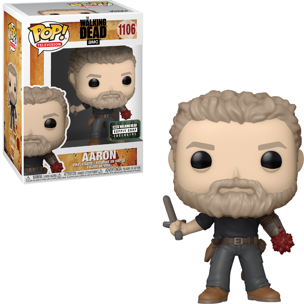 Funko Pop! The Walking Dead Aaron 1106 Walking Dead Supply Drop Exclusive + Free Protector