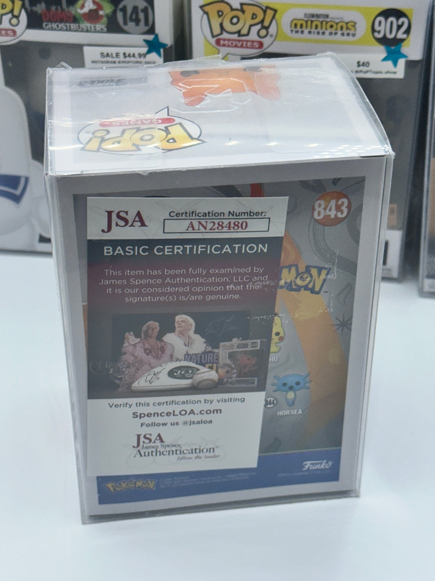 Sarah Natochenny signed Charizard Pokemon Funko PoP! 843 JSA certified