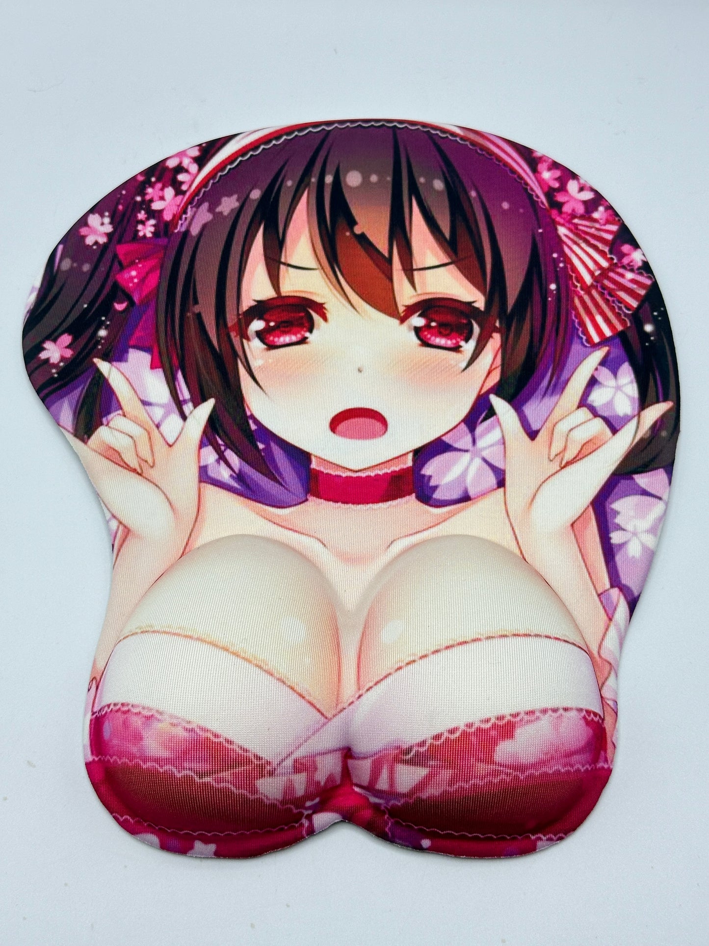Mousepad Character Cute Girl Waifu Breast Oppai Gaming Mouse Pad with Wrist Rest Support -MP002