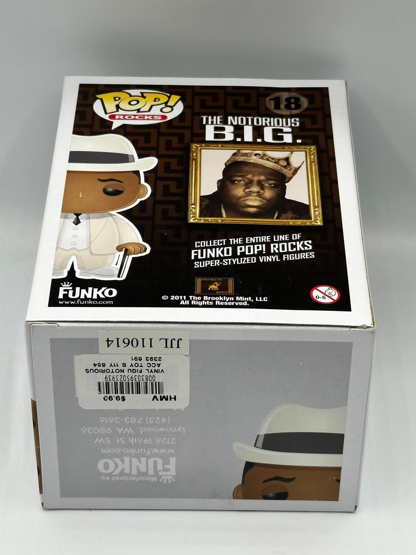 Notorious B.I.G. #18 - Funko POP! Rocks Vinyl Figure 2011 Vaulted RARE Biggie (SEE PICTURES FOR CONDITION) + PROTECTOR