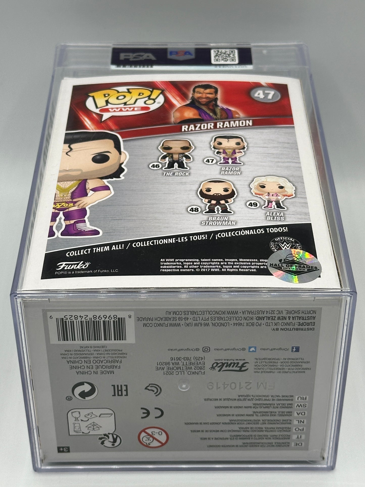 RAZOR RAMON SIGNED # 47 FUNKO POP AUTOGRAPHED WWE WWF Scott Hall autograph PSA encapsulated