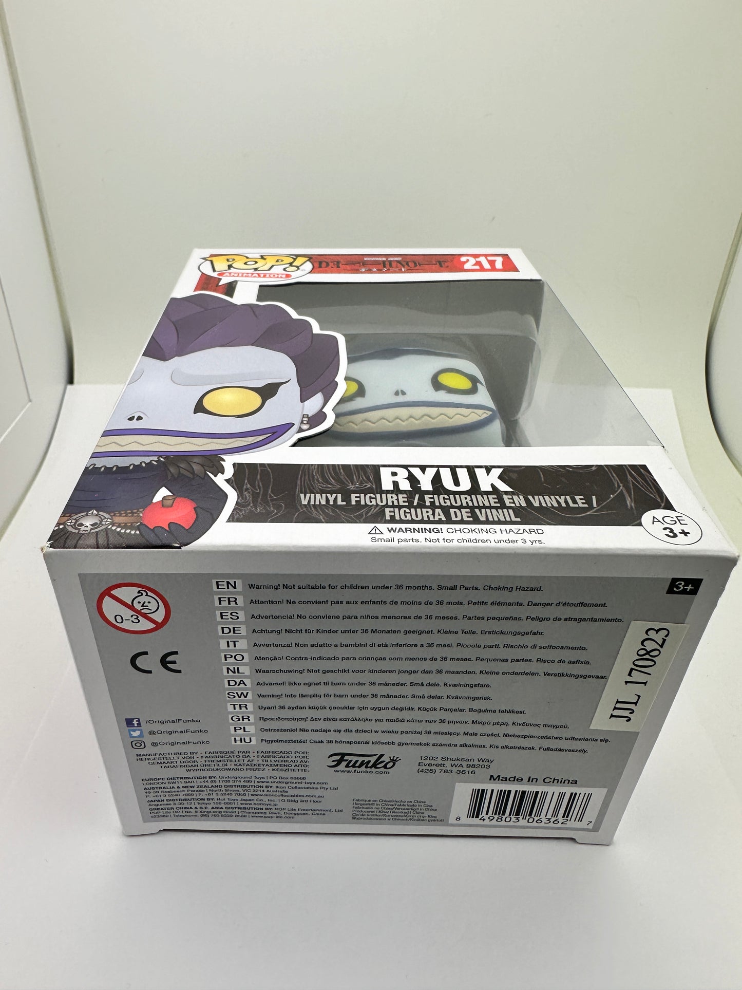 Death Note Ryuk Vinyl Funko POP Animation #217 Genuine Authentic Vaulted + PoP Protector