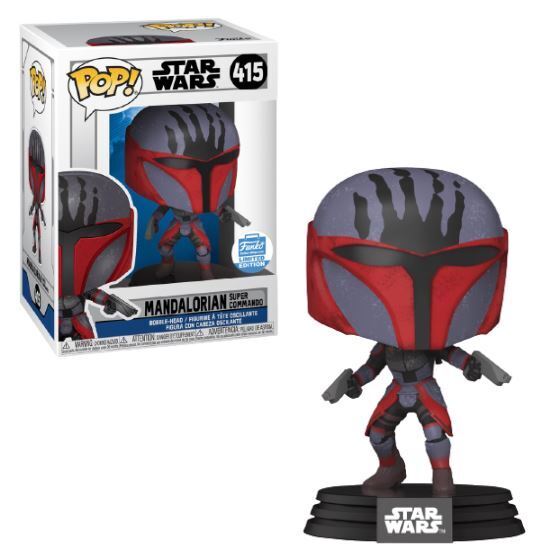 Funko Pop! Star Wars Mandalorian Super Commando #415 Funko Shop Exclusive + PoP Protector
