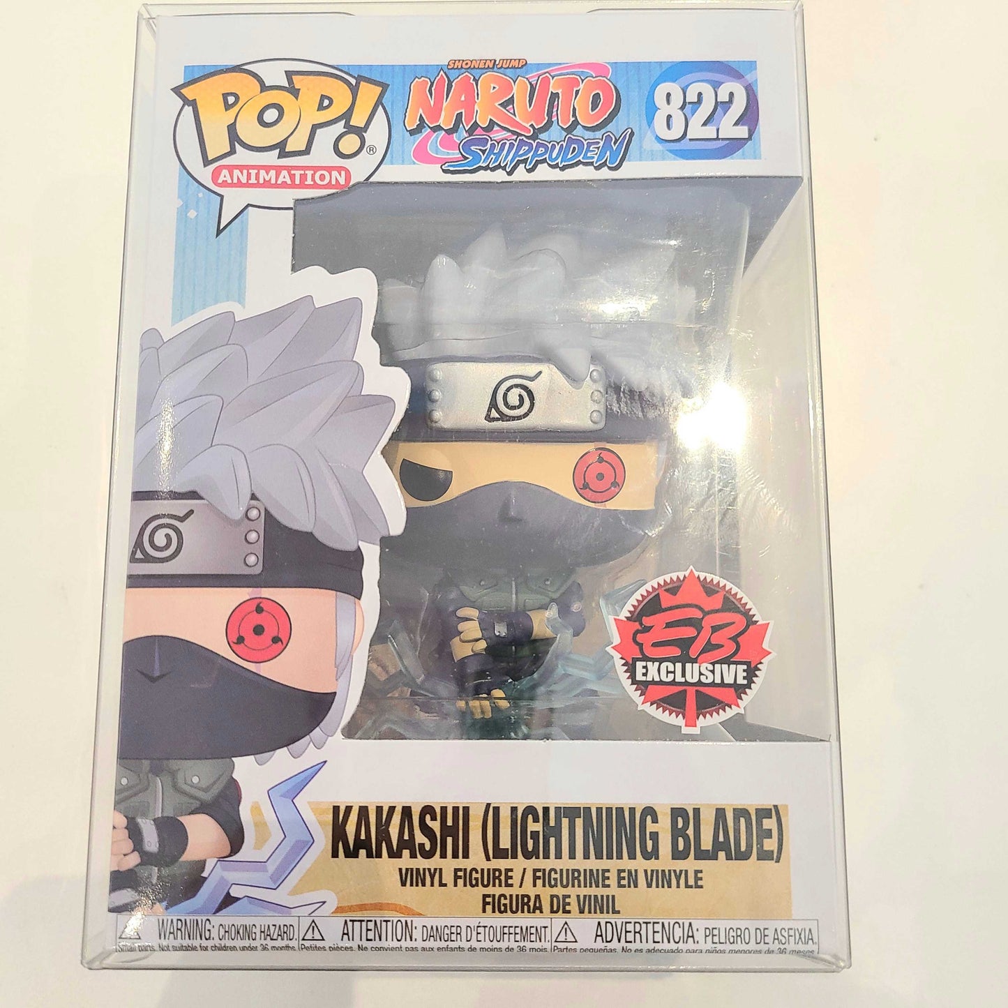 822 Naruto Kakashi (Lightning Blade) EB Exclusive POP! Vinyl Figure Funko + PoP Protector