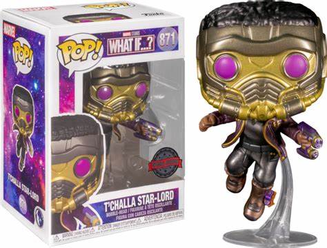 Funko POP! Marvel: What if...? #871 - T'challa Star Lord Special Edition + PROTECTOR!