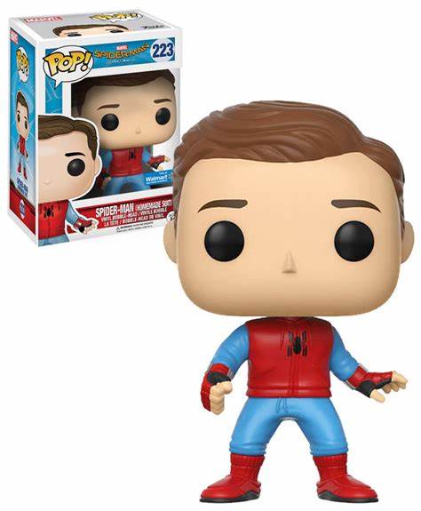Funko Pop! Marvel: #223 Spider-man Homemade Suit Walmart Exclusive + PROTECTOR!