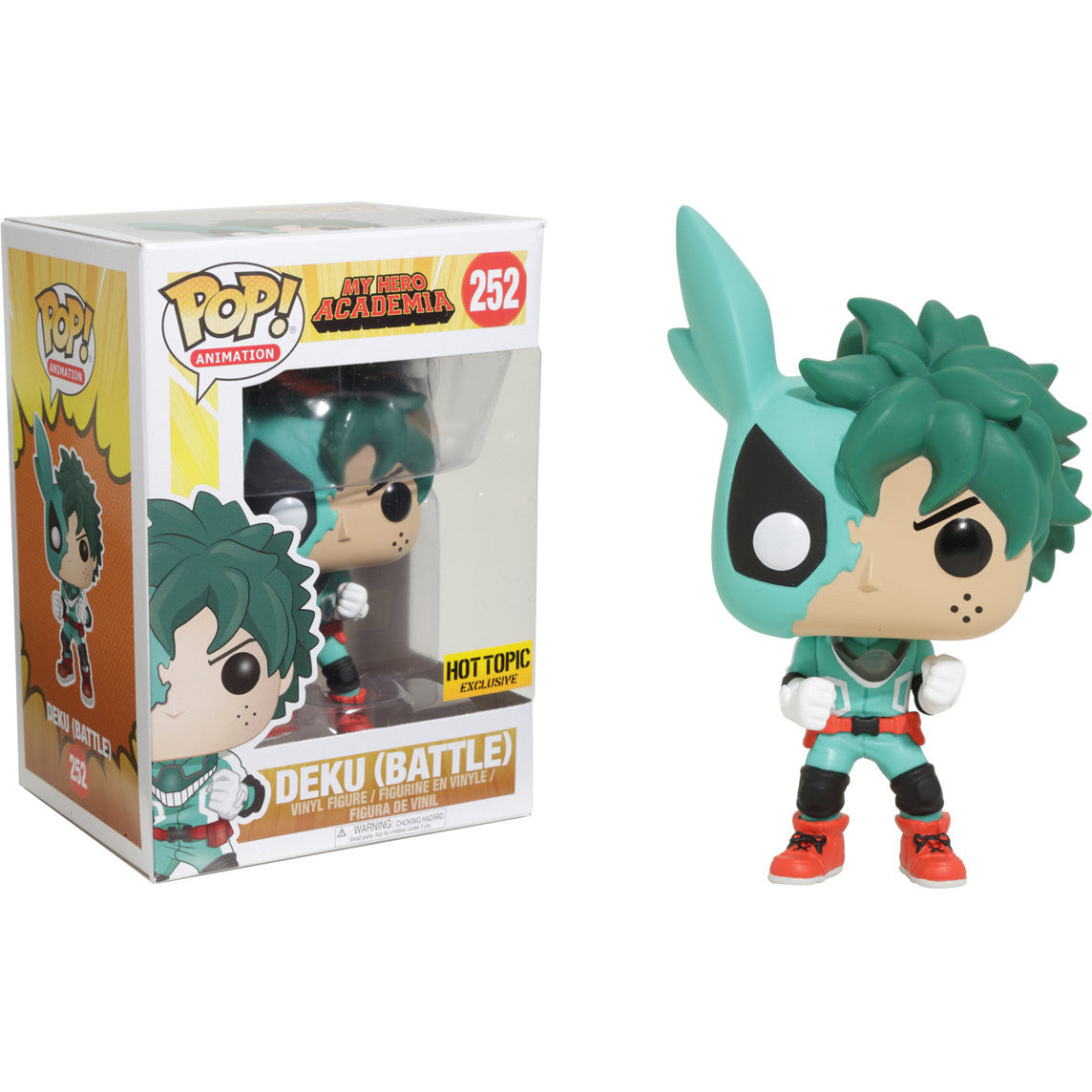 Funko POP! Animation: My Hero Academia #252 - Deku (Battle) Hot Topic Exclusive + PROTECTOR!