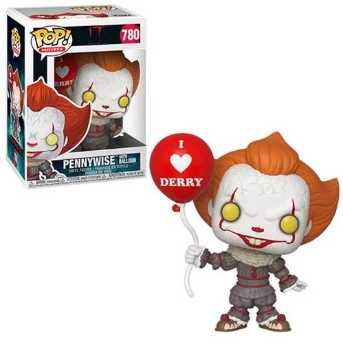 780 Funko Pop! IT Chapter Two - Pennywise with Balloon (I Heart Derry) + PoP Protector