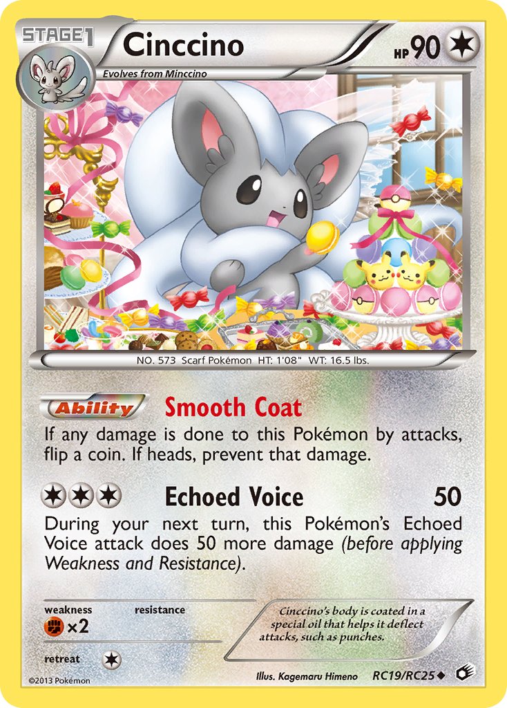 Pokemon TCG! Cinccino 2013 Legendary Treasures #RC19/RC25