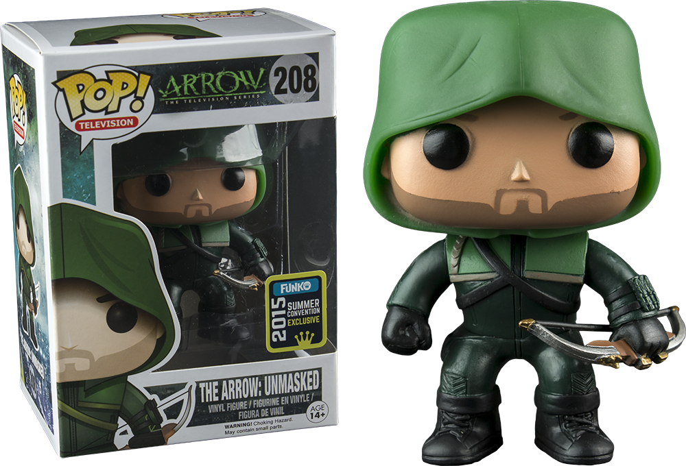 Funko POP! Television: Arrow #208 - The Arrow Unmasked 2015 Summer Convention + PROTECTOR!