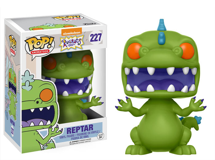 Funko Pop! Nickelodeon Rugrats - Reptar (Green) #227 + PoP Protector (VAULTED)
