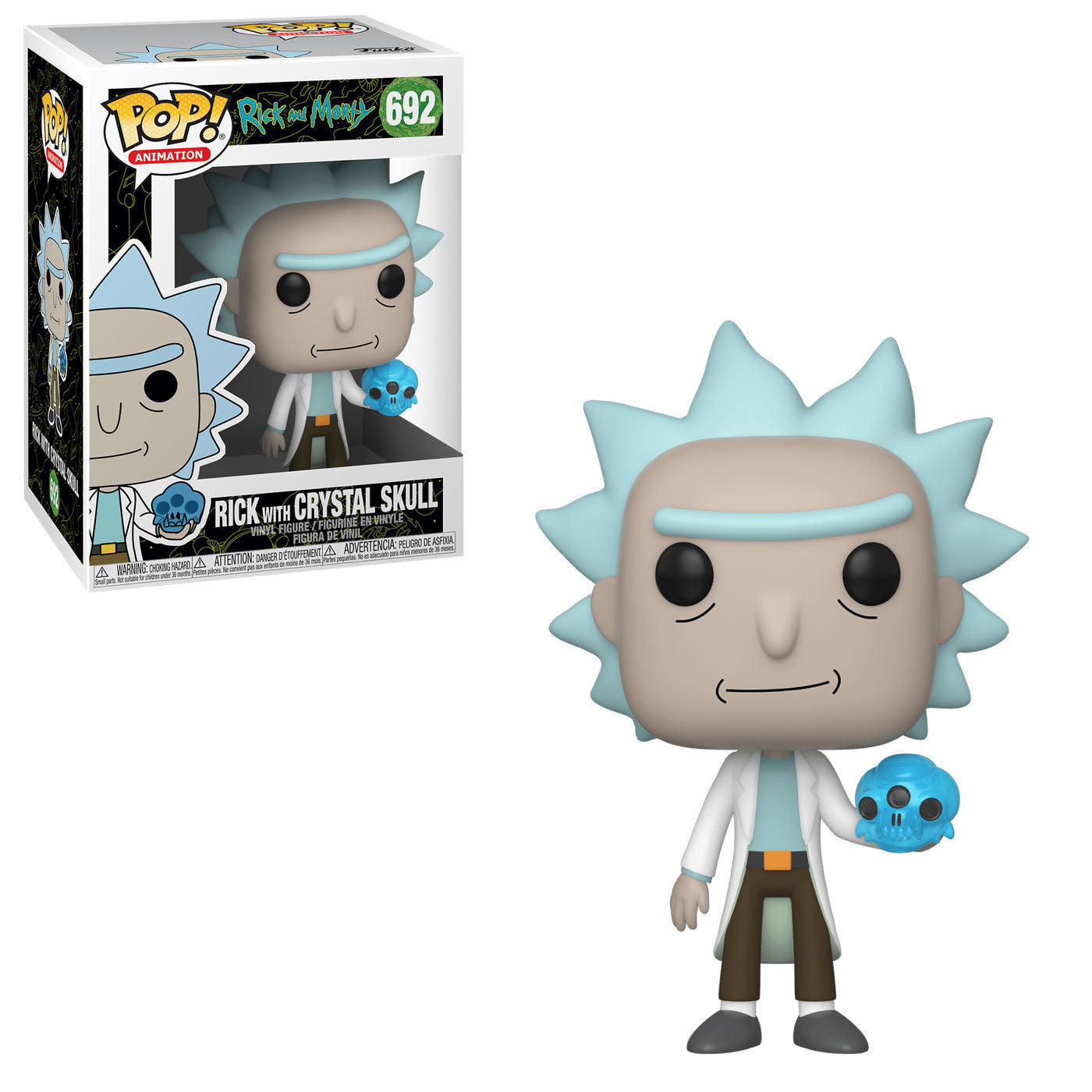 692 Funko PoP! Animation Rick and Morty - Rick with Crystal Skull + PoP Protector