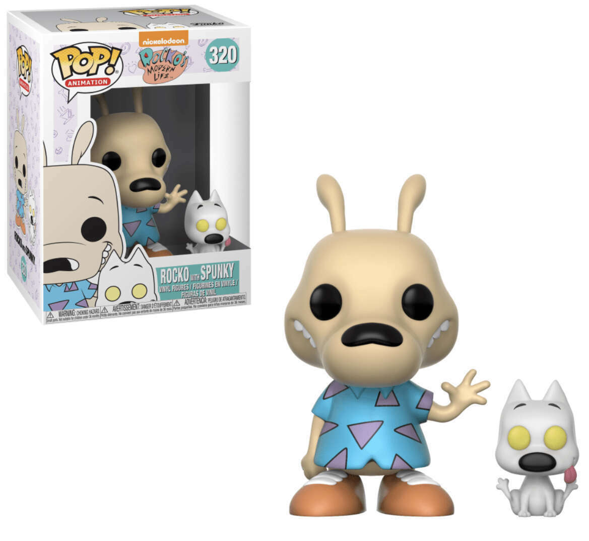 Funko POP! Animation - Rocko’s Modern Life - #320 "Rocko with Spunky" + PoP Protector