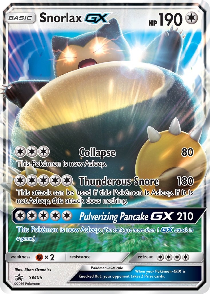 Pokemon TCG! Snorlax GX 2016 SM Black Star Promo #SM05