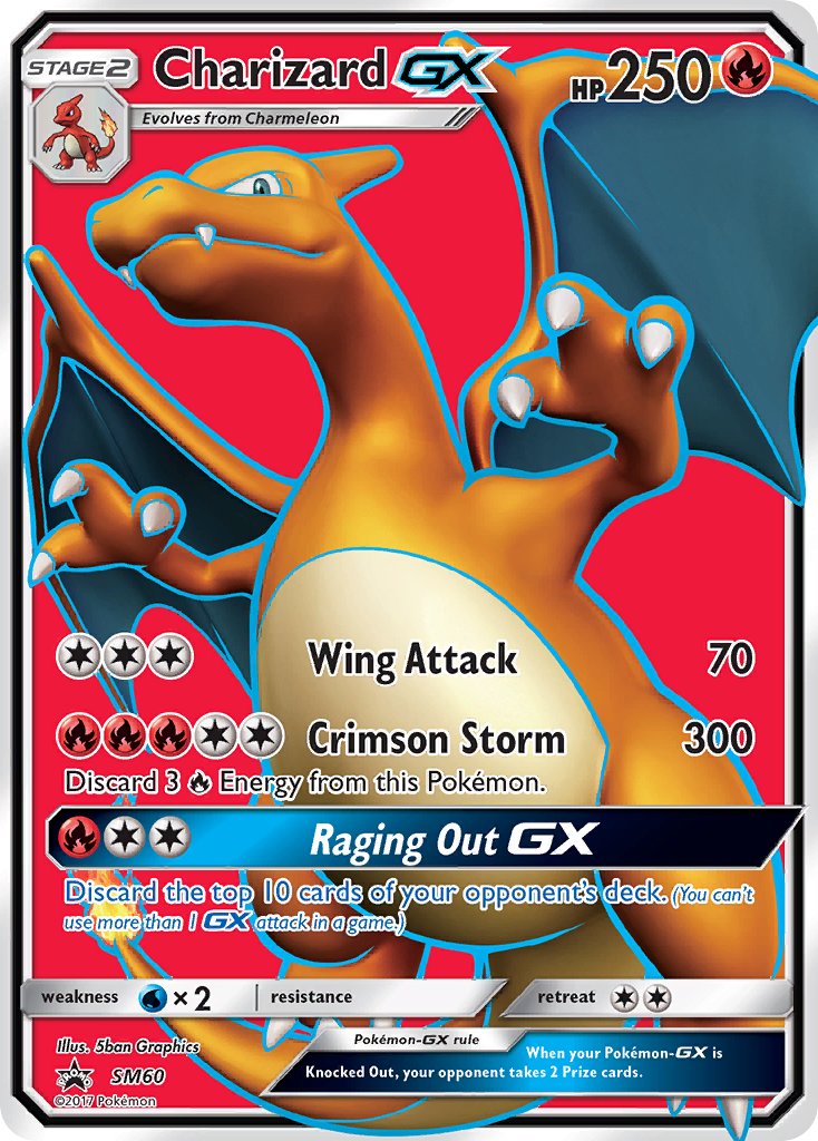 Pokemon TCG! Charizard GX 2017 SM Black Star Promo #SM60