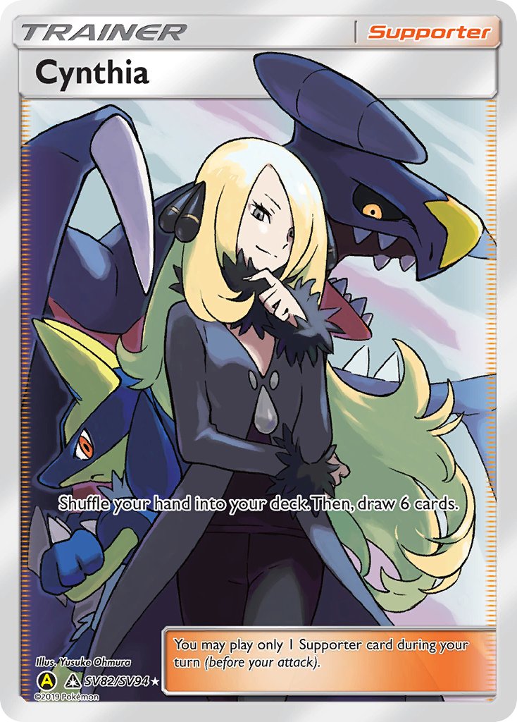 Pokemon TCG! Cynthia 2019 Hidden Fates #SV82/SV94 Ultra Rare