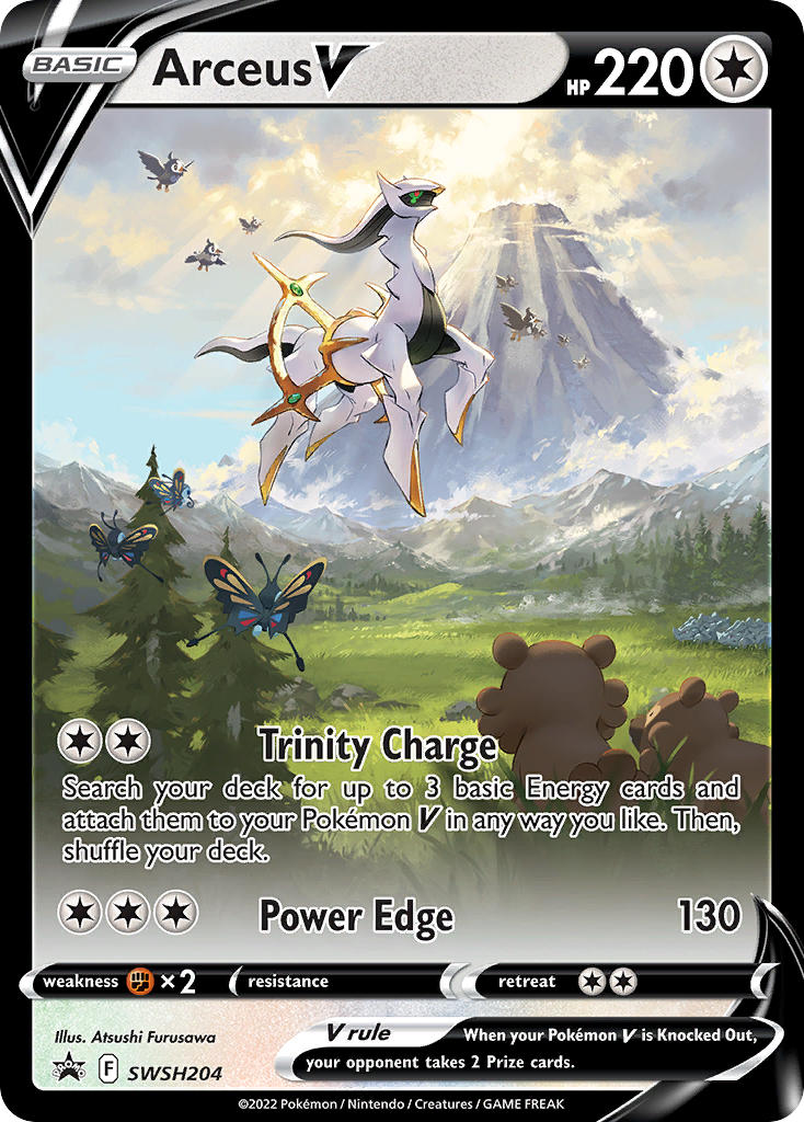 Pokemon TCG! Arceus V 2022 SWSH Black Star Promo #SWSH204
