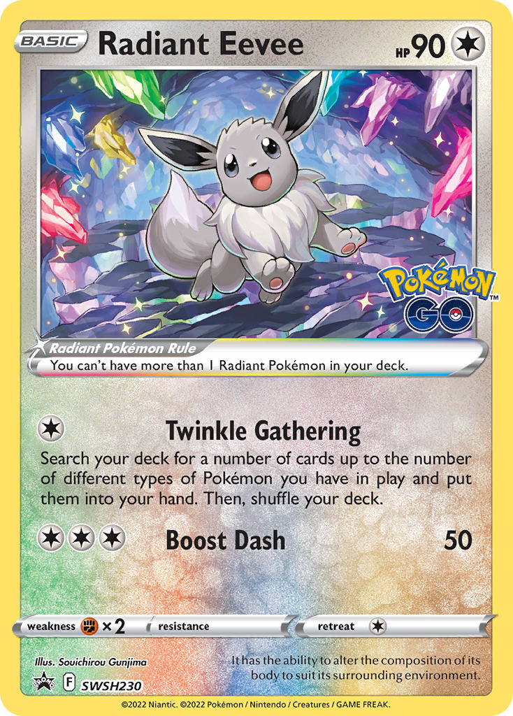 Pokemon TCG! Radiant Eevee 2022 SWSH Black Star Promo #SWSH230