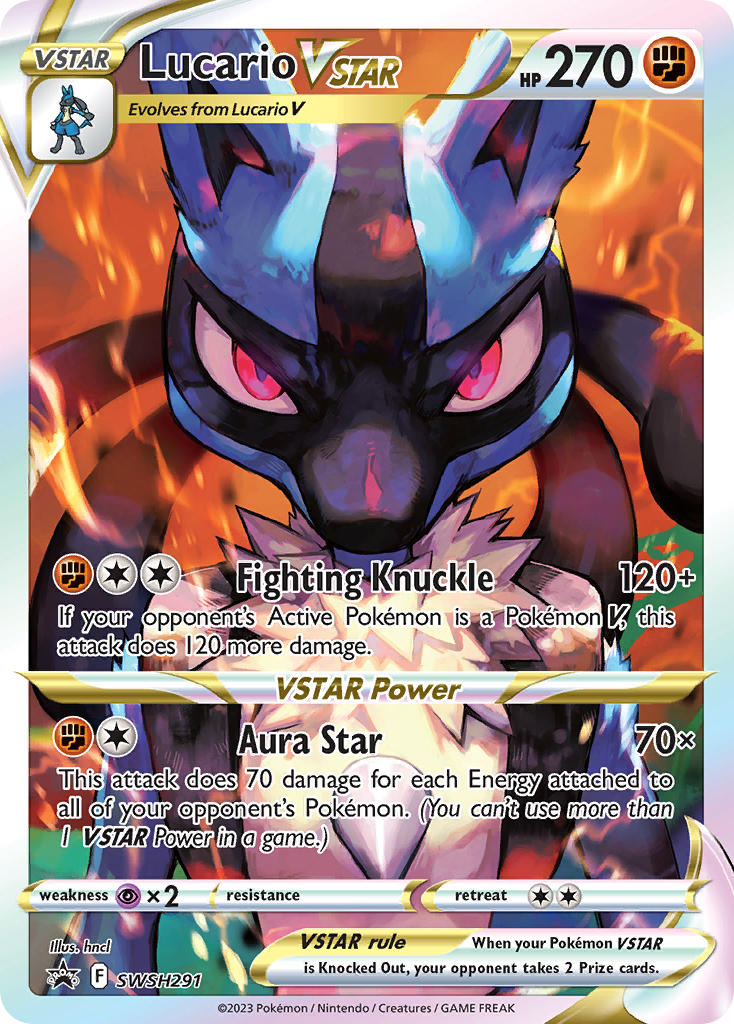 Pokemon TCG! Lucario VSTAR 2023 SWSH Black Star Promo #SWSH291