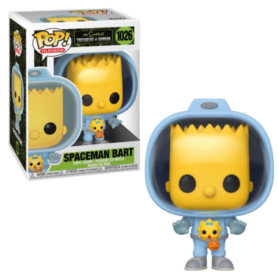Funko POP! The Simpsons Television Spaceman Bart #1026 Treehouse Of Horrors Vinyl Figure + PoP Protector