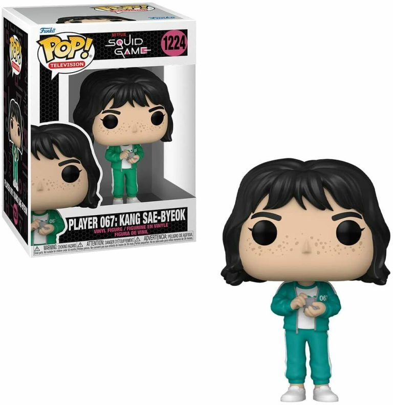 Funko POP! Netflix Squid Game Player 067: Kang Sae-Byeok 1224 + POP PROTECTOR!