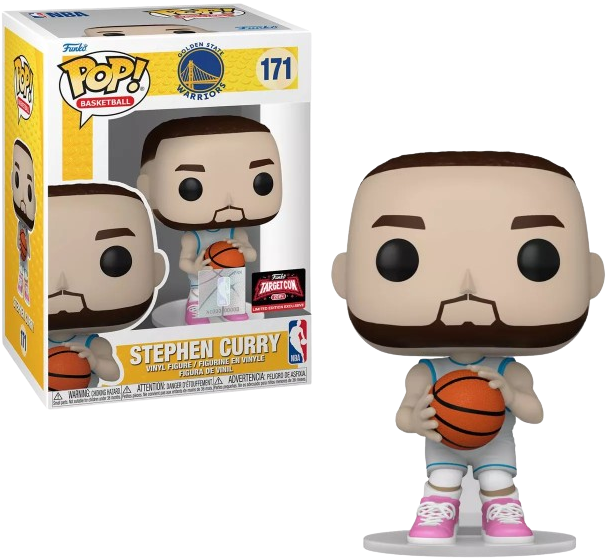 Funko Pop Golden State Warriors Stephen Curry #171 Target Con Exclusive + PoP Protector