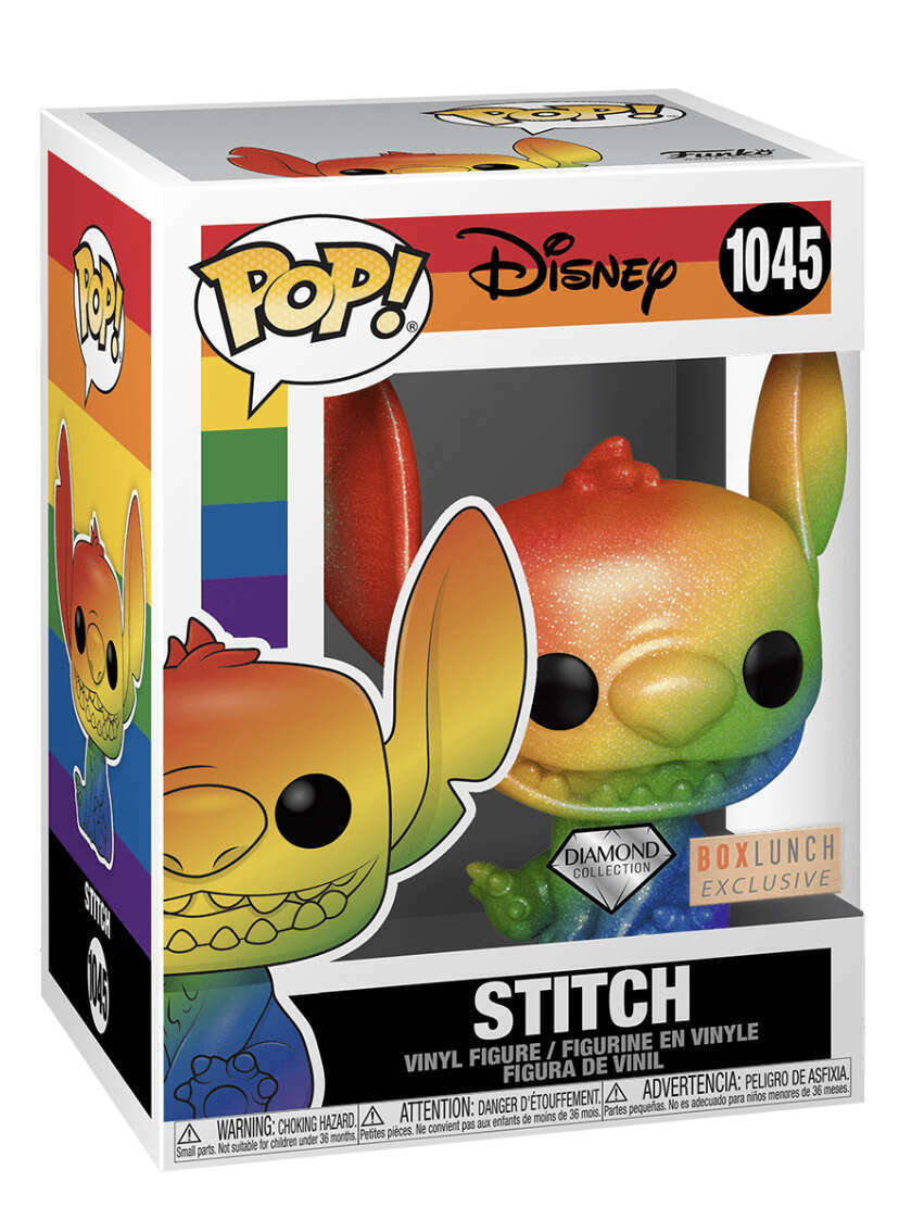 Funko Pop! Rainbow Disney Stitch 1045 Diamond Box Lunch Exclusive + Free Protector