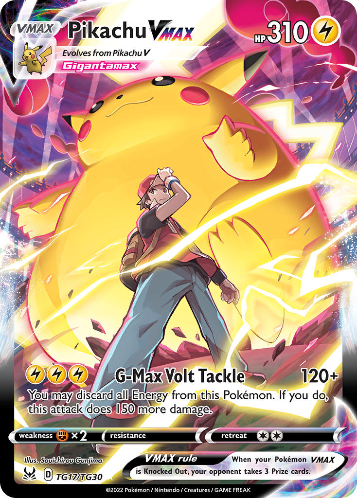 Pokemon TCG! Pikachu VMAX 2022 Lost Origin #TG17/TG30 Trainer Gallery Near Mint