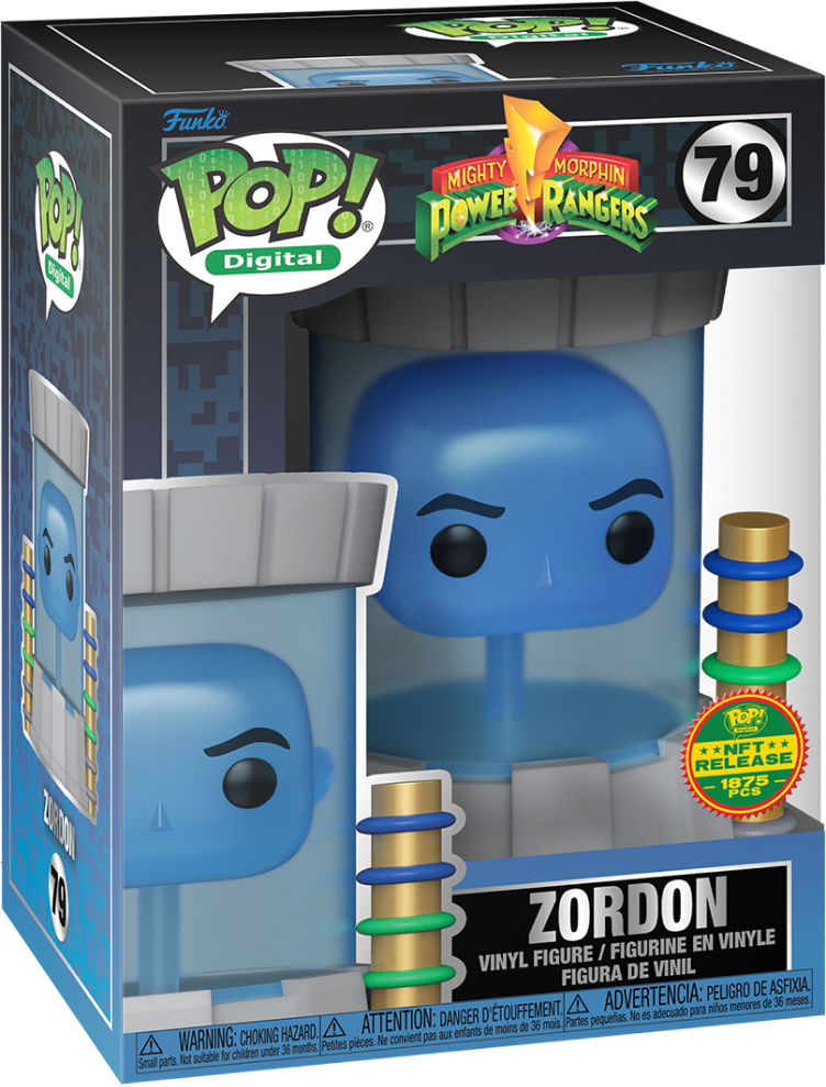 Funko Pop Digital POWER RANGERS ZORDON 79 Legendary LE COLLECTOR NFT + PoP Protector