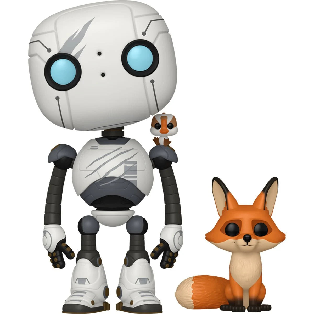 The Wild Robot Roz with Brightbill and Fink Funko Pop! Vinyl Figure and Buddy 1794 + PoP Protector