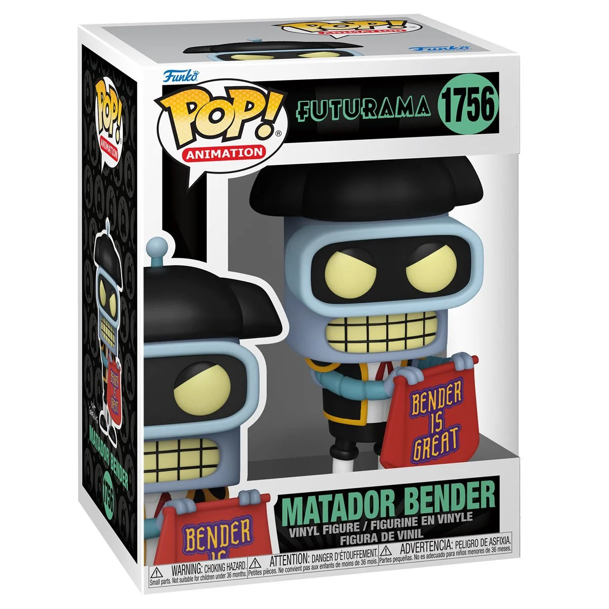 Futurama Matador Bender Funko Pop! Vinyl Figure #1756 + Pop Protector