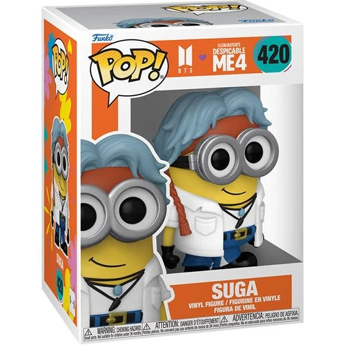Funko Pop! Despicable Me 4 Minion x K-pop BTS Suga #420 + Free Protector